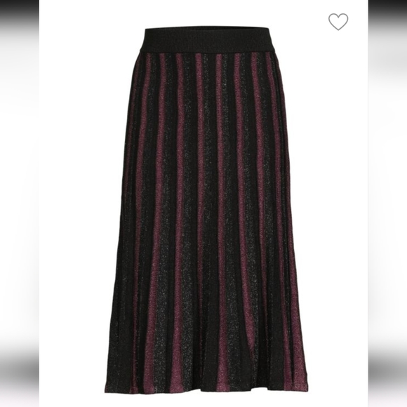 NWT 2 NANETTE LAPORE PLEATED MIDI SKIRT & MATCHING  PLEATED BOW SHIRT SZ L - Picture 4 of 12